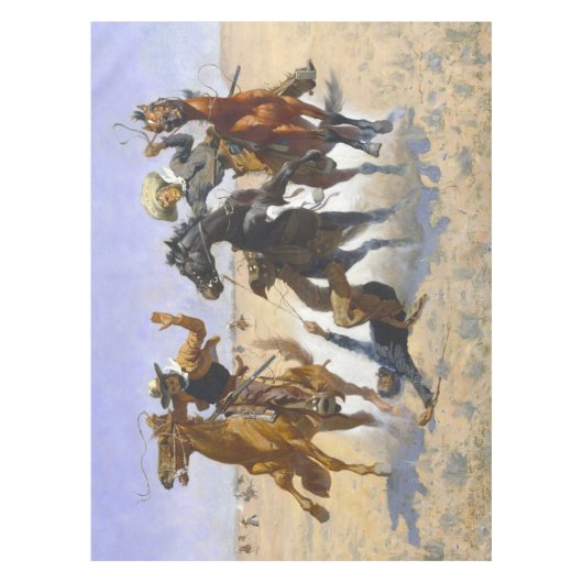 Een Comrade Frederic Remington 1890 Tafelkleed (Voorkant)