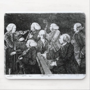 Een concert in Cambridge, 1770 Muismat