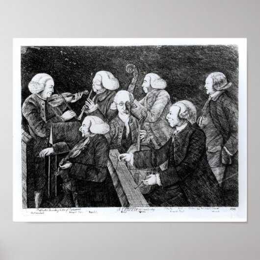 Een concert in Cambridge, 1770 Poster (Voorkant)