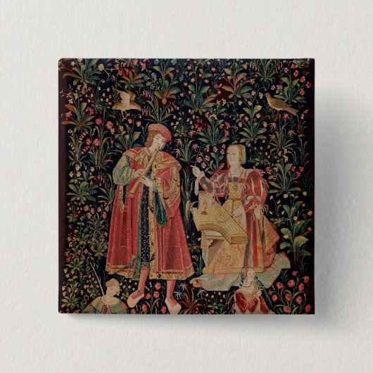 Een concert, Loire Workshop Vierkante Button 5,1 Cm (Voorkant)