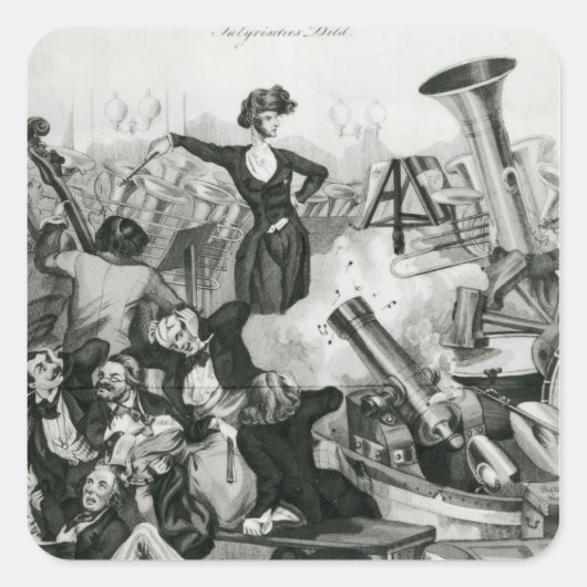 Een concert van Hector Berlioz Vierkante Sticker (Voorkant)