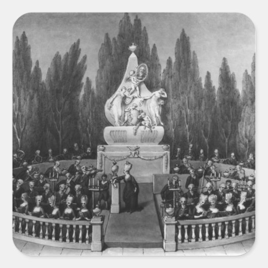 Een concert vierkante sticker (Voorkant)