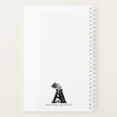 Een conengel met slaap, zwart en wit design planner (Achterkant)