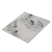 Een Confuciaanse klaslokaal (Sodang) (kleurenafdru Tegeltje (Zijkant)