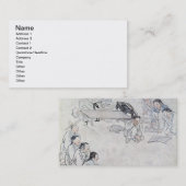 Een Confuciaanse klaslokaal (Sodang) (kleurenafdru Visitekaartje (Voorkant / Achterkant)