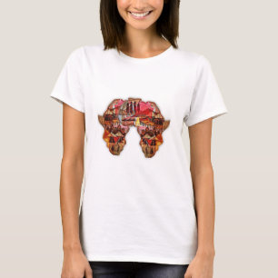 Een continent verbonden: de dualiteit van Afrika T-shirt