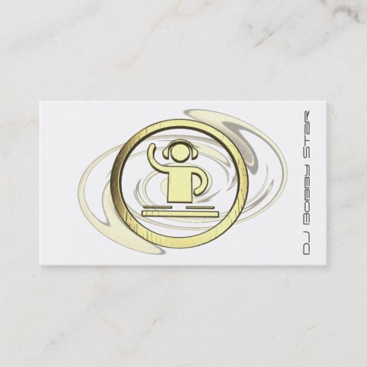 Een cool 3D DJ Logo visitekaartje (Voorkant)
