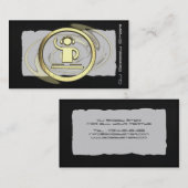 Een cool 3D goud DJ logo visitekaartje (Voorkant / Achterkant)