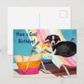 Een Cool Birthday Funny Dod door de pool Feestdagenkaart (Voorkant / Achterkant)