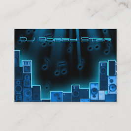 Een cool DJ blauw visitekaartje