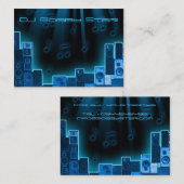 Een cool DJ blauw visitekaartje (Voorkant / Achterkant)