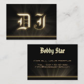 Een cool DJ gouden laserlichtvisitekaartje Visitekaartje (Voorkant / Achterkant)