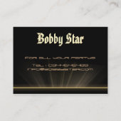 Een cool DJ gouden laserlichtvisitekaartje Visitekaartje (Achterkant)