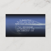 Een cool DJ-hoofdtelefoon, modern blauw-laservisit Visitekaartje (Achterkant)