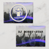 Een cool DJ logo gloed visitekaartje (Voorkant / Achterkant)