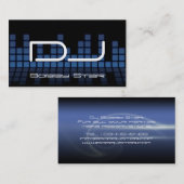 Een cool DJ modern blauw equalizer-visitekaartje Visitekaartje (Voorkant / Achterkant)