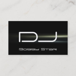 Een cool DJ modern blauw visitekaartje met blauw l