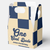 Een Cool Dude Blue 1e Verjaardagsfeestje Favor Box Bedankdoosjes (Geopend)