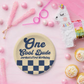 Een Cool Dude Boy 1e Verjaardagsfeestje Papieren Bordje (Feest)