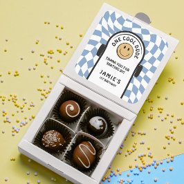 Een Cool Dude Skateboard 1e Verjaardag DANK U Vierkante Sticker