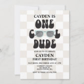 Een Cool Dude Zonnebril 1e Verjaardag Kaart (Voorkant)