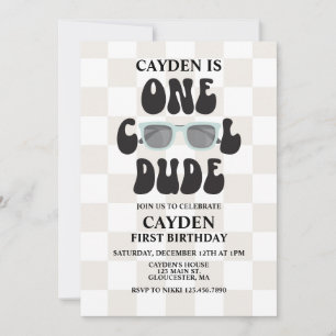 Een Cool Dude Zonnebril 1e Verjaardag Kaart