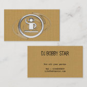 Een cool logo DJ-visitekaartje Visitekaartje (Voorkant / Achterkant)
