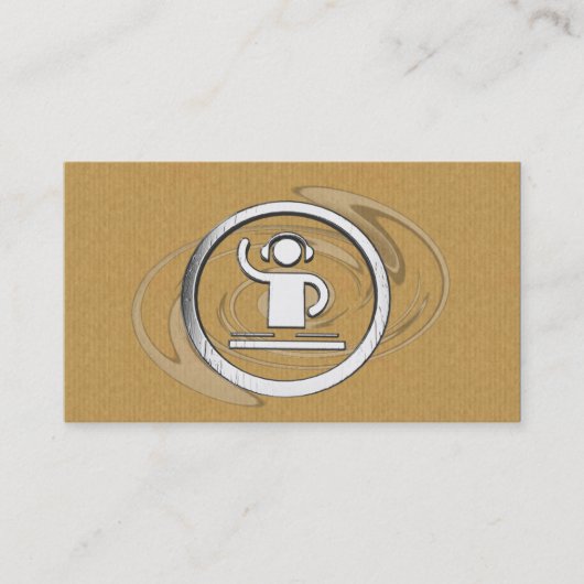 Een cool logo DJ-visitekaartje Visitekaartje (Voorkant)