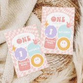 Een cool meisje | 1e verjaardag van de Retro Skate Kaart