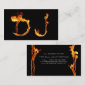 Een cool, opvlammend DJ-visitekaartje Visitekaartje (Voorkant / Achterkant)