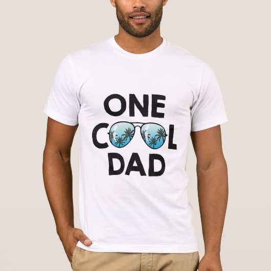 Een Cool Papa Zonnebril Zomer Papa Vaderdag T-shirt (Voorkant)