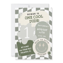 Eén Cool Vent Retro Dambord 1e Verjaardag