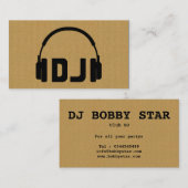 Een cool visitekaartje van een DJ-hoofdtelefoonpic (Voorkant / Achterkant)