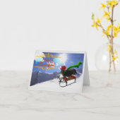 Een Cool Yule Kerstkaart Kaart (Gele Bloem)