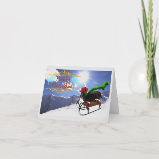 Een Cool Yule Kerstkaart Kaart (Voorkant)