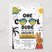 Een Cool Zonneglas Verjaardag Uitnodiging (Voorkant)
