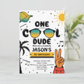 Een Cool Zonneglas Verjaardag Uitnodiging (Staand voorkant)