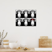 Eén Coole Aap Grappige Poster Bord Print (Keuken)