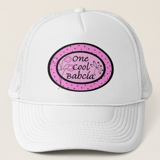 Eén Coole Babcia Trucker Pet (Voorkant)