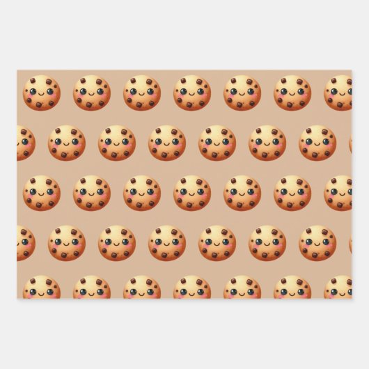 Een coole cookie 1e verjaardag inpakpapier vel (Voorkant 3)