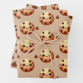 Een coole cookie 1e verjaardag inpakpapier vel (In situ)