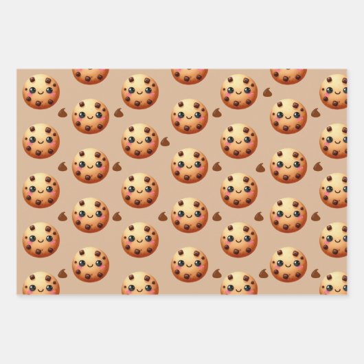 Een coole cookie 1e verjaardag inpakpapier vel (Voorkant)