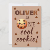 Een coole cookie 1e verjaardag kaart (Voorkant)