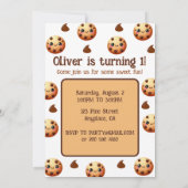 Een coole cookie 1e verjaardag kaart (Achterkant)