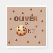 Een coole cookie 1e verjaardag servet (Voorkant)