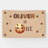 Een coole cookie 1e verjaardag spandoek (Horizontaal)