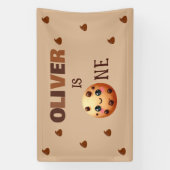 Een coole cookie 1e verjaardag spandoek (Verticaal)