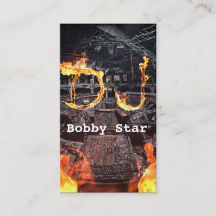 Een coole DJ-gebrande initiaal visitekaartje