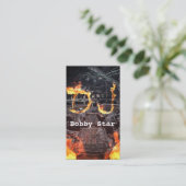 Een coole DJ-gebrande initiaal visitekaartje (Staand voorkant)