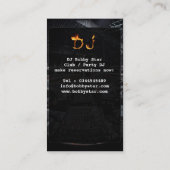 Een coole DJ-gebrande initiaal visitekaartje (Achterkant)